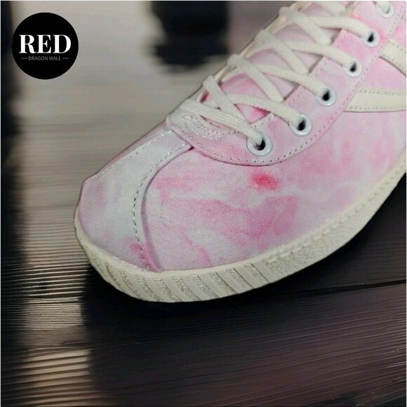 Tretorn Lace up Sneaker Mules Easy Nylite Canvas Pink White Dye - Women's Size 9 - Picture 4 of 15